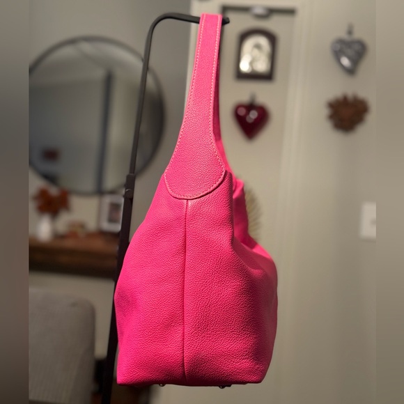 Dooney & Bourke Pink Hobo Bag with Gold Clasp - Picture 7 of 10